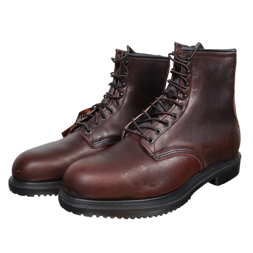 Red Wing 4412 Work Boots Mens 12 E2 Brown Leather Steel Toe Made in USA